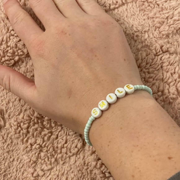 Jewelry - Beaded Bracelet with SMILE Letter Beads Women’s